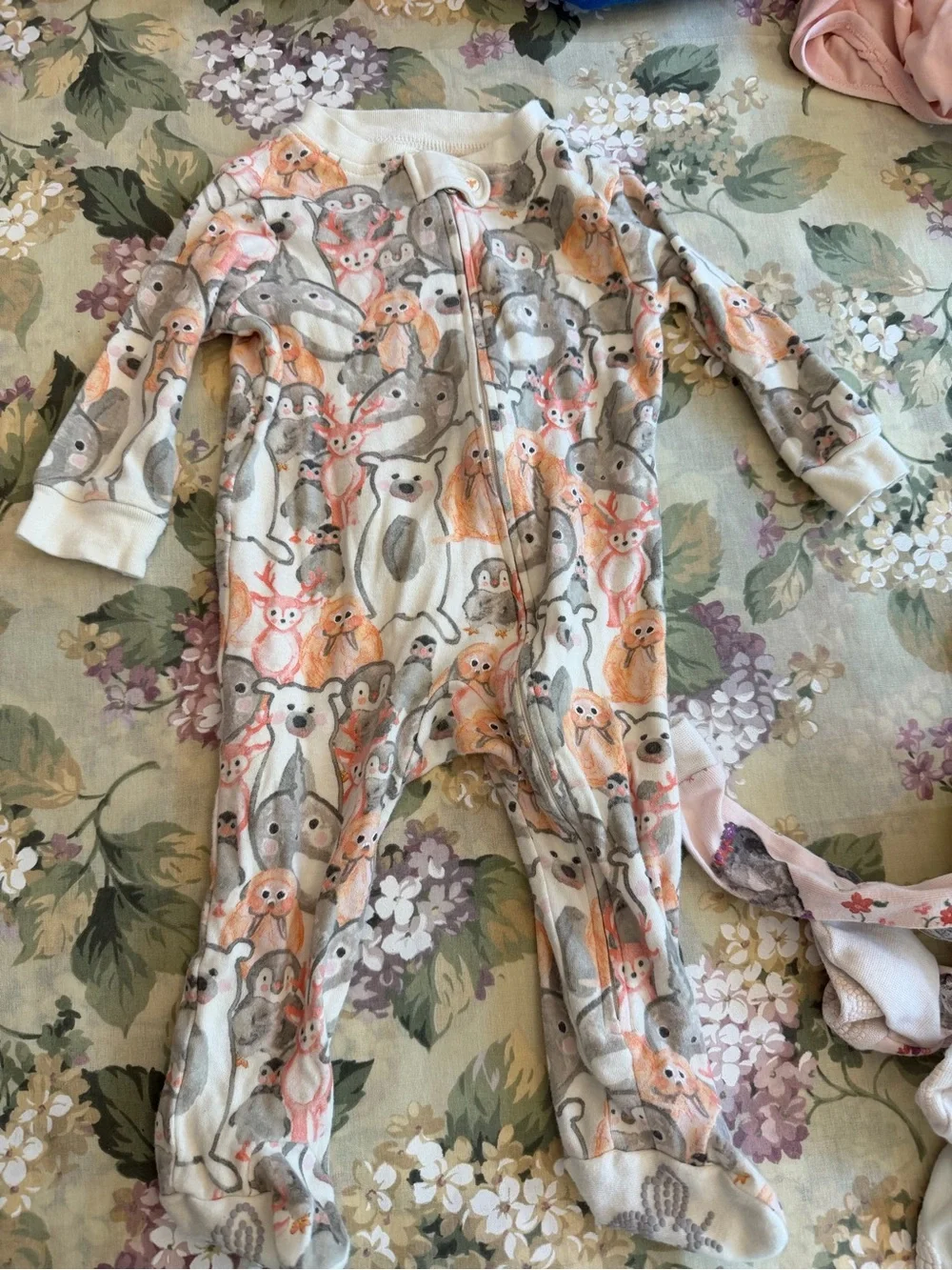 Burt's Bees Baby Multi-Color Animal & Duck Footed Pajama  3 sleeper Set